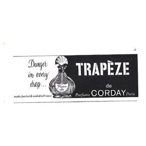 Trapeze de Corday Perfumes Paris Advertisement 1960s Vintage Print Ad